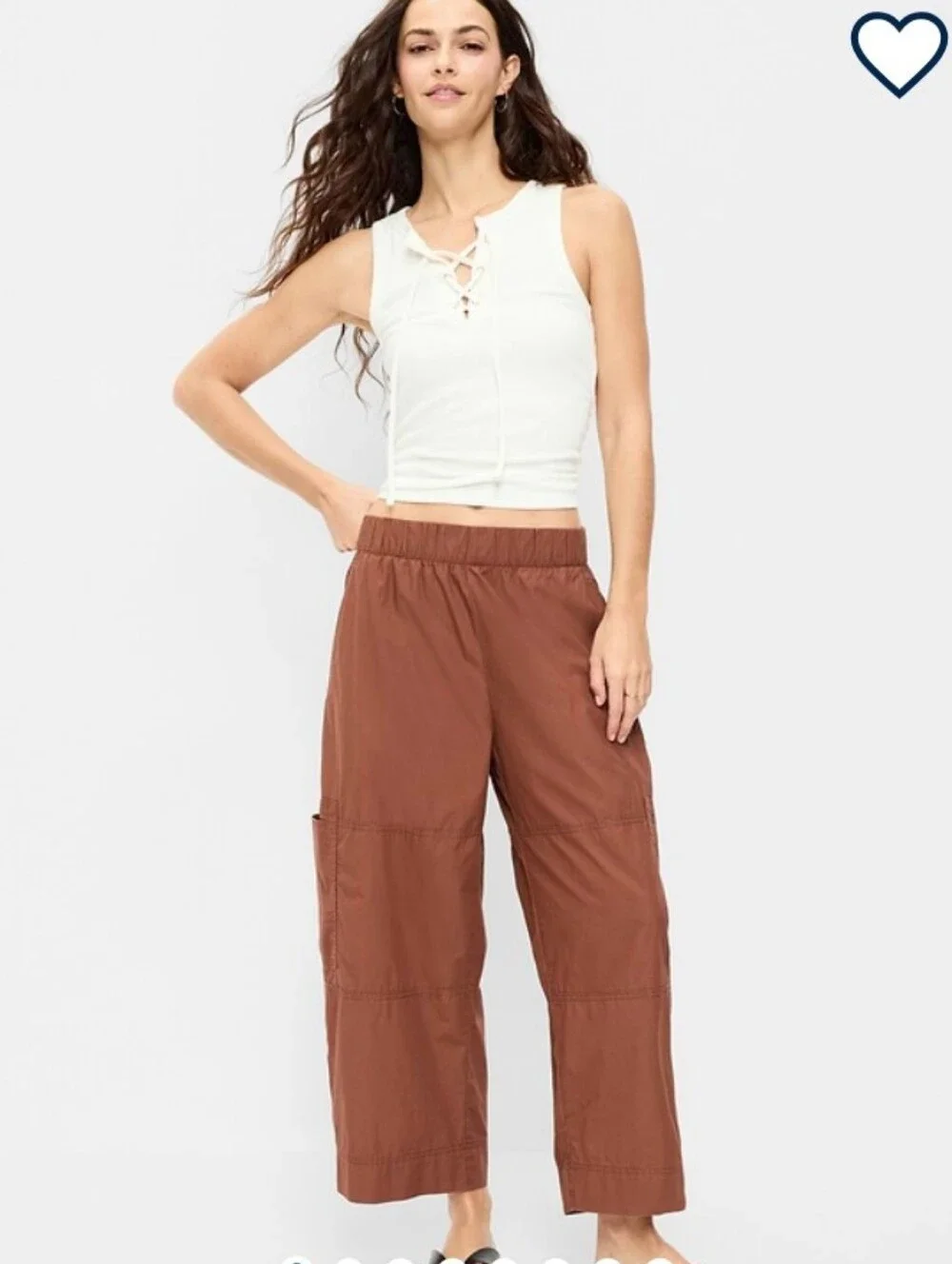 Old Navy barrell leg utility Relaxed Fit ladies Brown Casual Pants NWOT